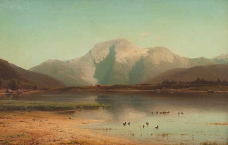 Eduard Peithner von Lichtenfels - Alpská krajina s jezerem
