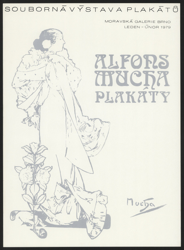 neznámý - Alfons Mucha plakáty, Souborná výstava plakátů, Moravská galerie v Brně, leden-únor 1979