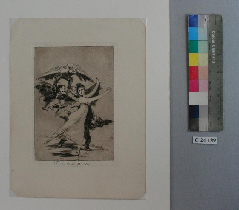 Francesco de Goya - Neunikneš - No te escaparas, 72. list z cyklu Caprichos