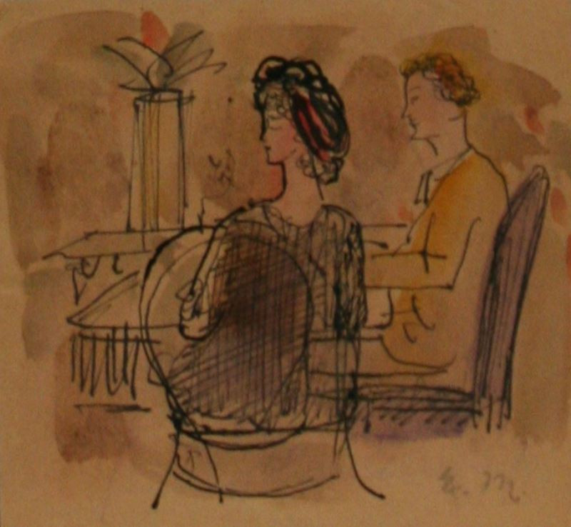 Eduard Milén - Dvojice u stolu