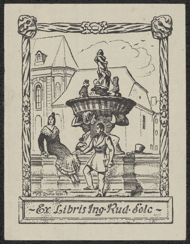 Josef Lhota - Ex libris Ing. Rud. Šolc