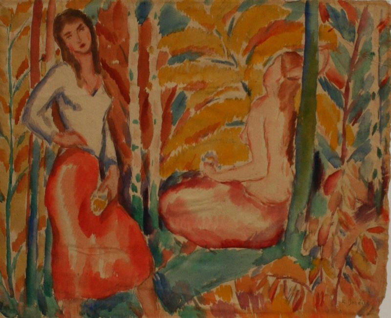 Karel Boháček - Dvě ženy v zahradě