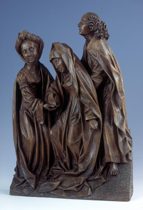 Adriaen van Wesel (?) - dílna - Panna Marie, sv.Jan a Maří Magdaléna - fragment z Ukřižování