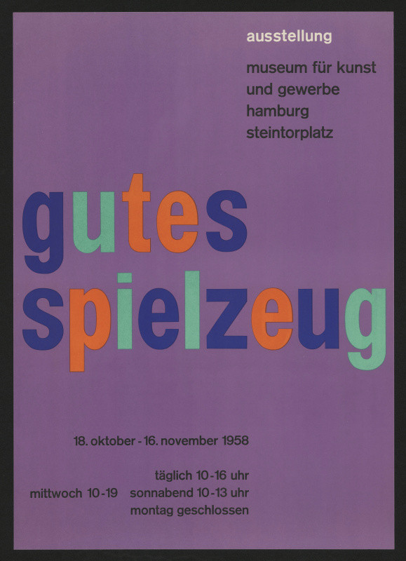 neznámý - Gutes Spilzeug, Museum f. Kunst u. Gewerbe, Hamburg