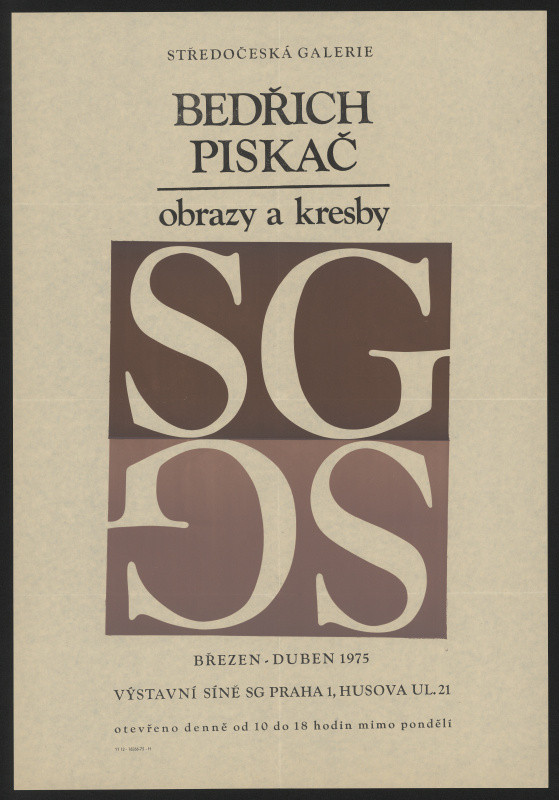 neznámý - Bedřich Piskač, obrazy a kresby, Středočes. galerie Praha 1975