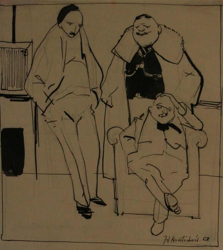 Zdeněk Kratochvíl (zv. T.R. Chvojka) - Karikatura