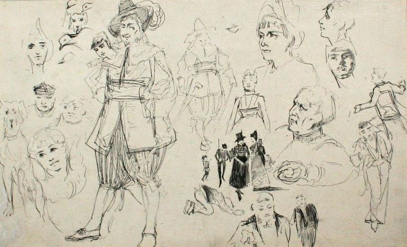 Alfons Mucha - Studie hlav a figur