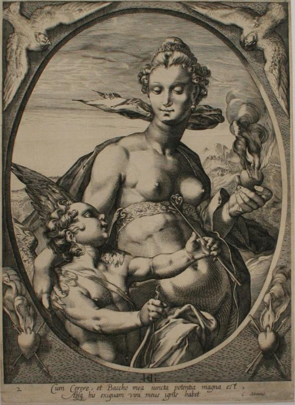 Johann (Jan) Saenredam - Cum Cerere, et Baccho mea iuncta potentia magna est …