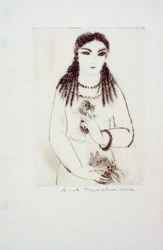 Antonín Procházka - Dívka s květem (PF 1936 V. Jelínka)