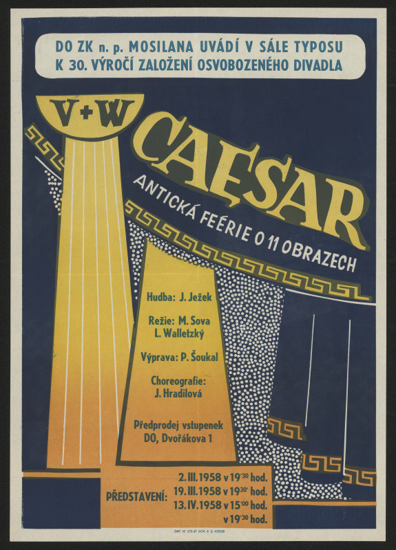 neznámý - V + W. Caesar, antická féerie, k 30. výročí zal.Osvobozeného divadla, Typos