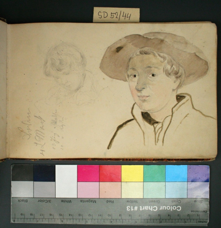 Josef Mössmer - Studie chlapce v klobouku