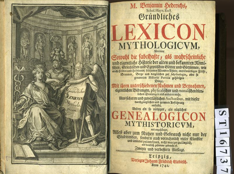 Benjamin Hederich, Johann Fridrich Gleditsch - Gründliches Lexikon Mythologicum