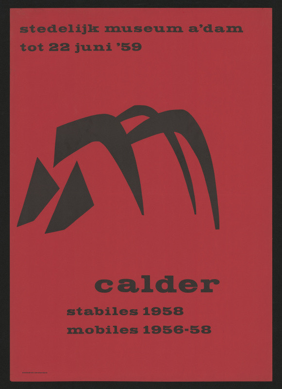 Sandberg - Calder, stabiles 1958, mobiles 1956-58, Stedelijk museum, Amsterdam