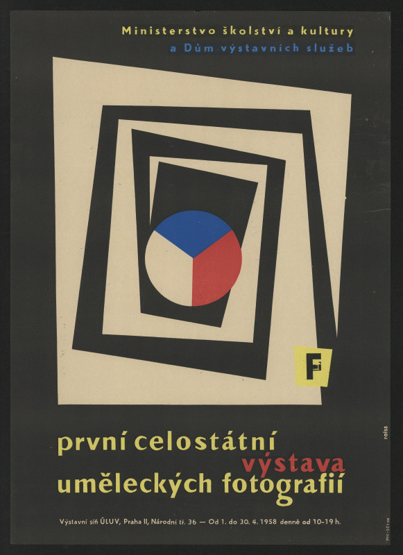 Vladimír Rosol - První celostátní výstava uměleckých fotografií. Výstatní síň ULUV Praha 1.-30.4.1958