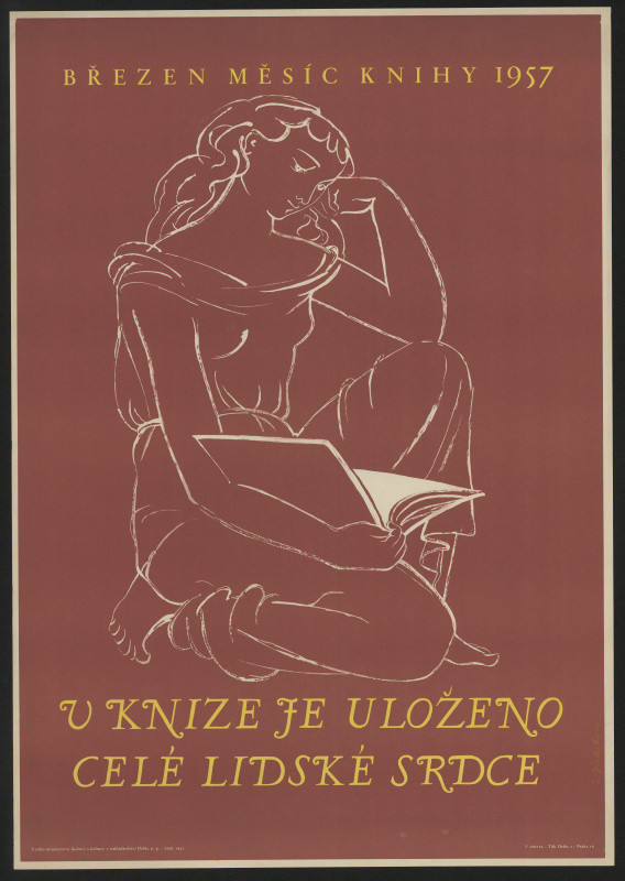 Sofie Vorlíčková - Březen, měsíc knihy 1957. V knize je uložýeno celé lidské srdce