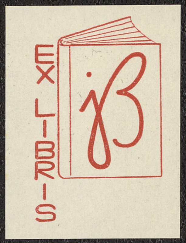 Hana Bruknerová Roušarová - Ex libris J. B.