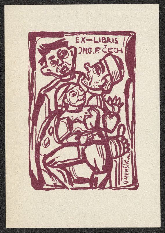 Stanislav Menšík - Ex libris Ing F. Čech