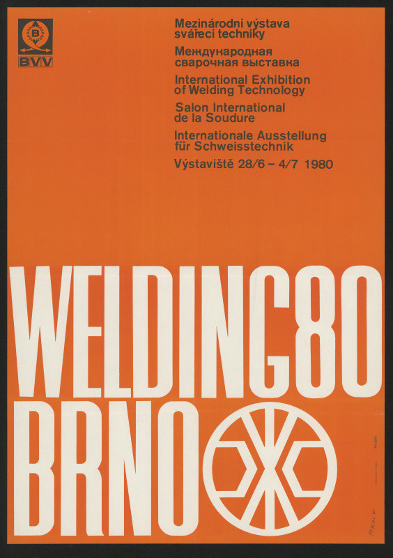 Ivan Štrouf - WELDING 80 Brno. Mezinárodní výstava svářecí techniky. Výstaviště Brno 1980