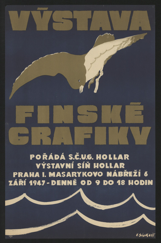 Václav Sivko - Výstava finské grafiky, SČUG Hollar, duben 1947