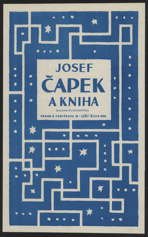 neznámý - Josef Čapek a kniha, Galerie čs. spisovatele ... 1950