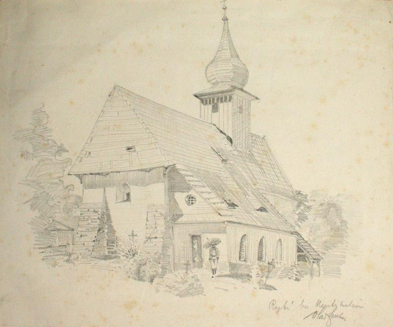 V. Fischer - Kostel v Rybí u N.Jičína
