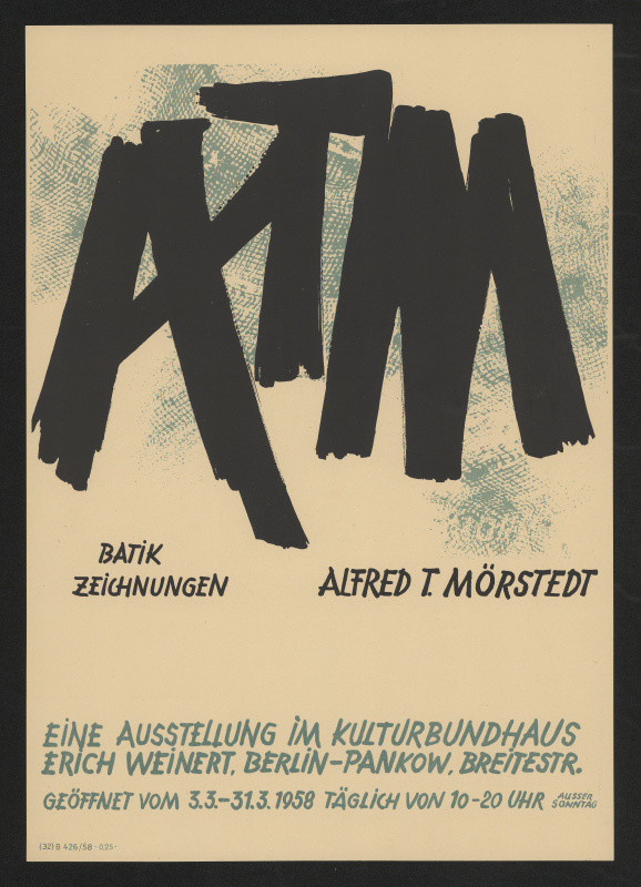 neznámý - ATM Batik Zeichnungen - Alfred T. Mörstedt