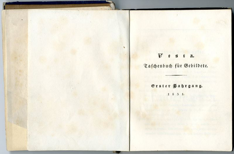 neznámý autor, Franz Ludwig - Vesta. Taschenbuch für Gebildete. Erster Jahrgang