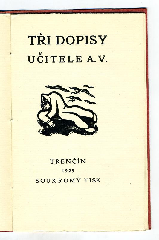 Josef Kubíček, Kryl & Scotti, neurčený autor - Tři dopisy učitele A. V.