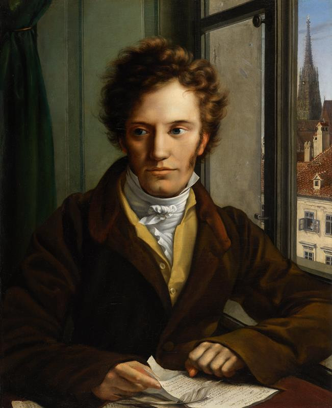 August Carl Friedrich Klöber - Portrét spisovatele Franze Grillparzera