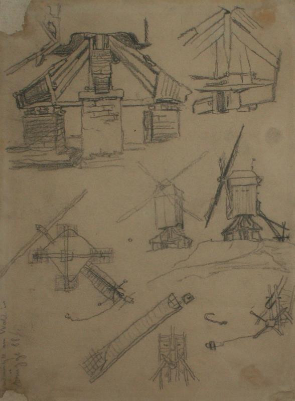 Hanuš (Hans) Schwaiger - Studie větrného mlýna