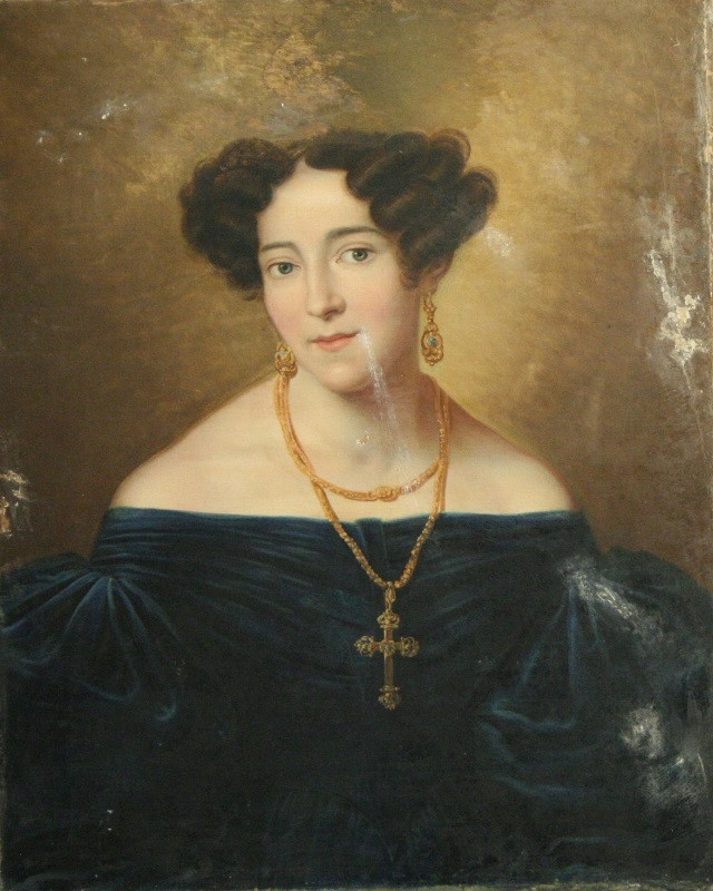 W. G. Michaelsen - Portrét Kateřiny von Schluge (decolté)