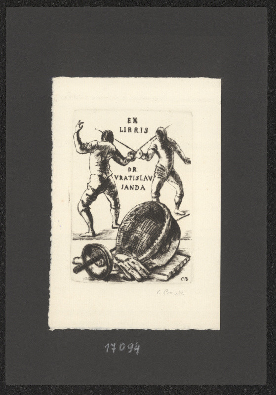 Cyril Bouda - Ex libris Dr. V. Janda