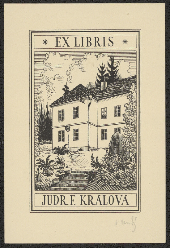 Karel Kinský - Ex libris JUDr. F. Králová