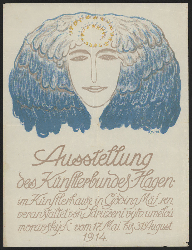 Ferdinand Michl - Asstellung des Künstlerbundes Hagen in Künstlerhuse in Göding Mähren ...1919