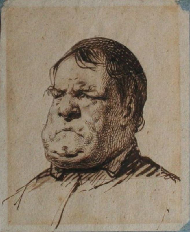 Friedrich von Amerling - Studie robustní mužské tváře