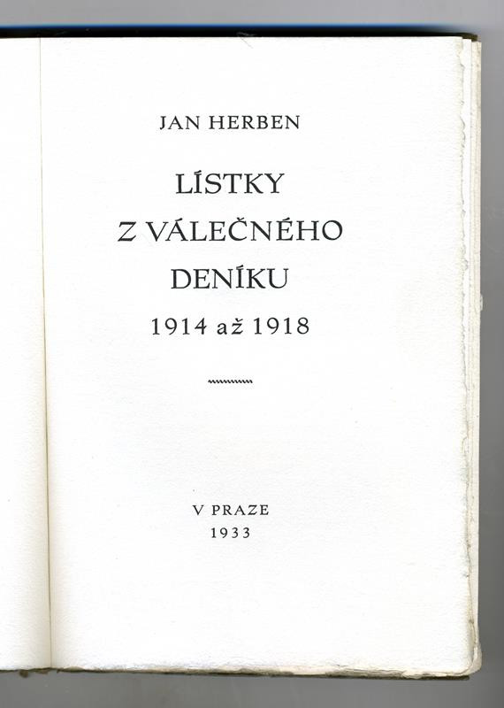 Karel Dyrynk, Státní tiskárna, Milena Herbenová, Jan Herben - Lístky z válečného deníku 1914 až 1918