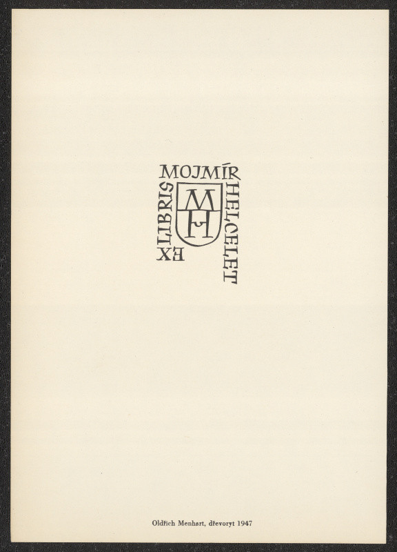 Oldřich Menhart - Ex libris Mojmír Helcelet