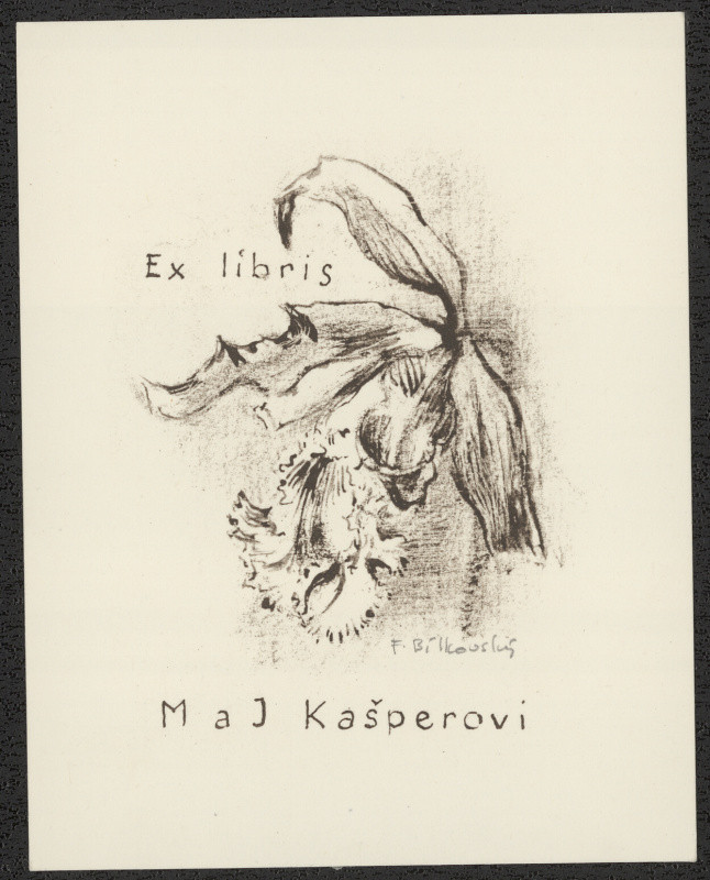 František Bílkovský - Exlibris M.AJ. Kašperovi