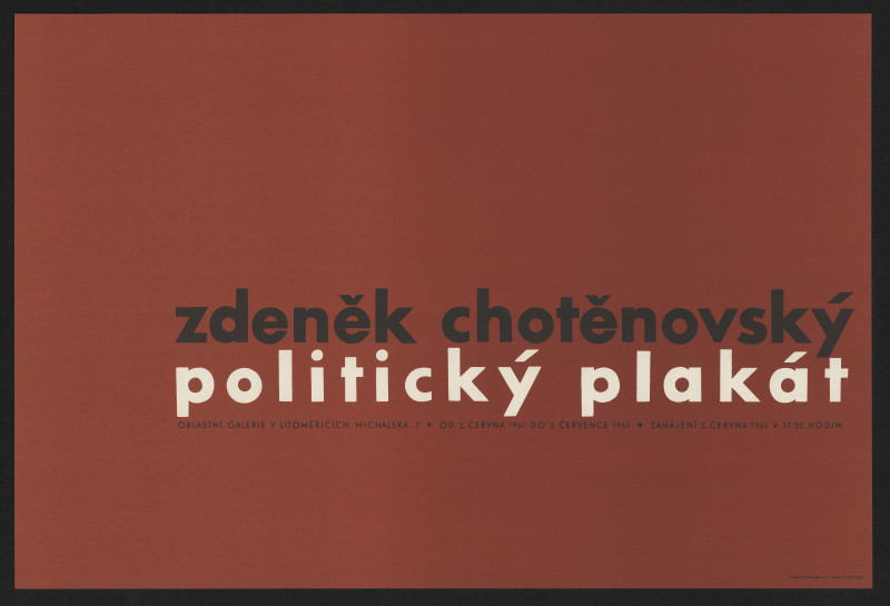 Zdeněk Chotěnovský - Politický plakát