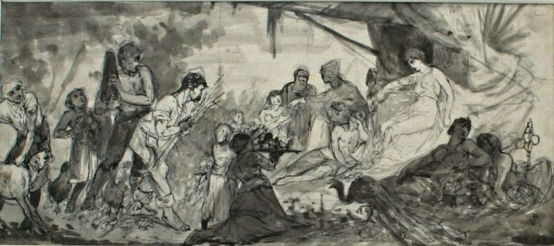 Alfons Mucha - Studie k obrazu (Obětování)