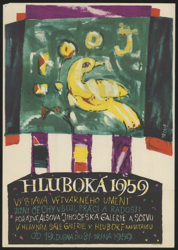 Miloslav Troup - Hluboká 1959. Výstava výtvarného umění
