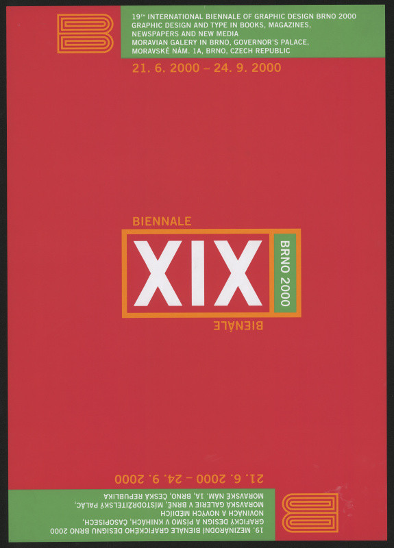neznámý - XIX. Mezinárodní bienále grafického designu Brno 2000. Grafický design a písmo v knihách, časopisech, novinách a nových médiích