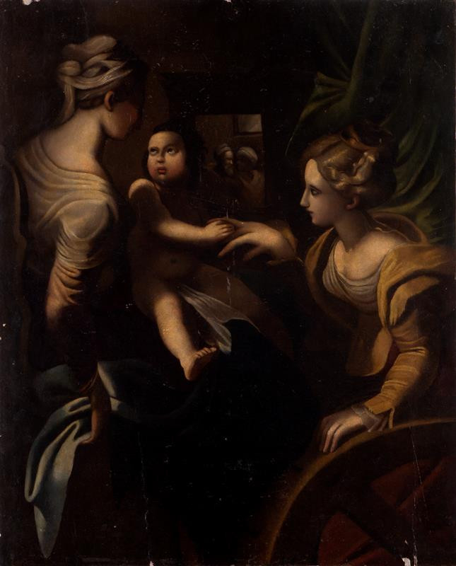 Francesco Mazzola zv. Parmigianino - způsob - Zasnoubení sv. Kateřiny