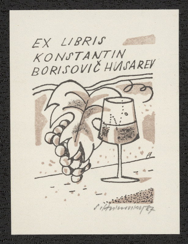 Stanislav Hlinovský - Ex libris Konstantin Borisovič Husarev