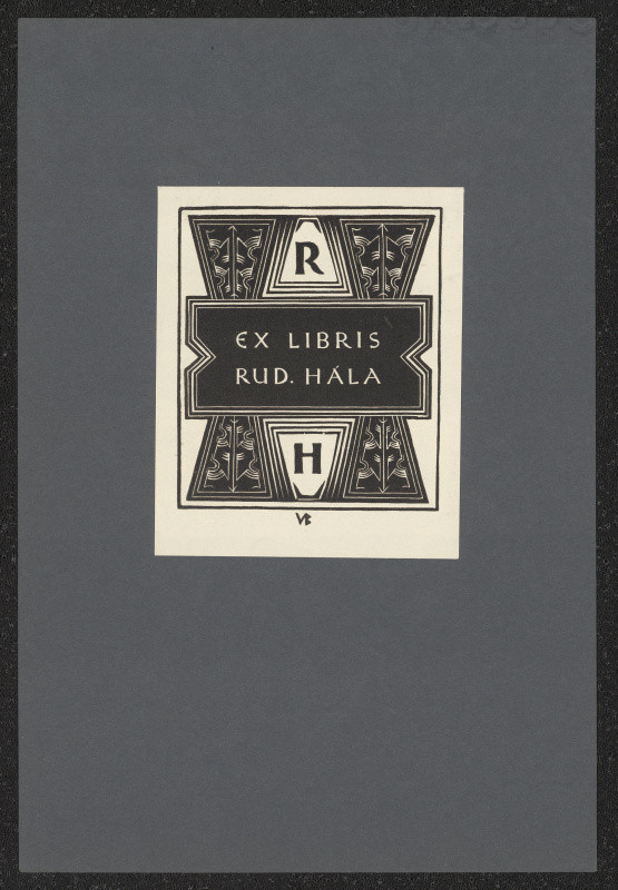 Vladislav Burda - Ex libris Rud. Hála. in Vl. Burda: Soubor dvanácti ex libris. Původní dřevoryty 1923