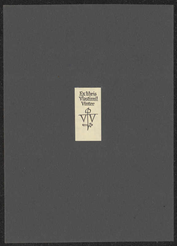 Oldřich Menhart - Ex libris Vlastimil Vinter