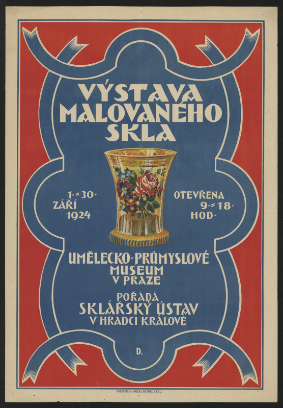 signatura D - Výstava malovaného skla UPM v Praze 1924