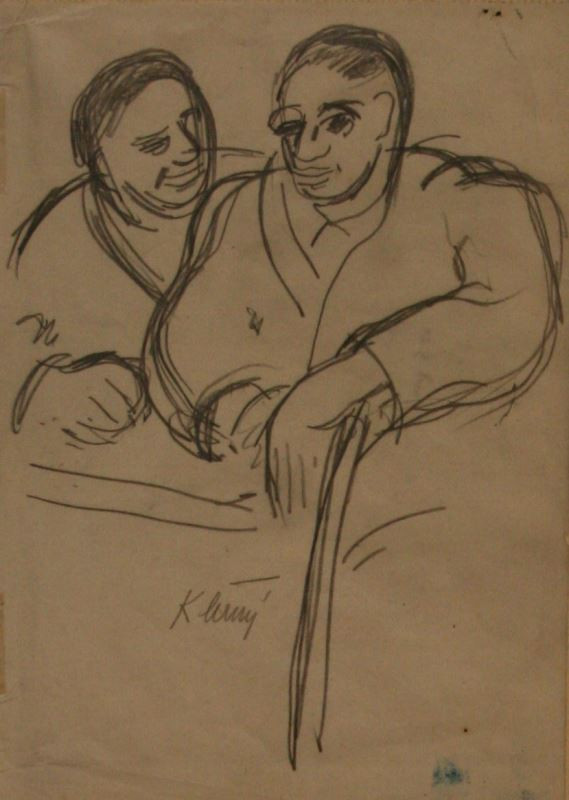 Karel Černý - Dva muži u stolu