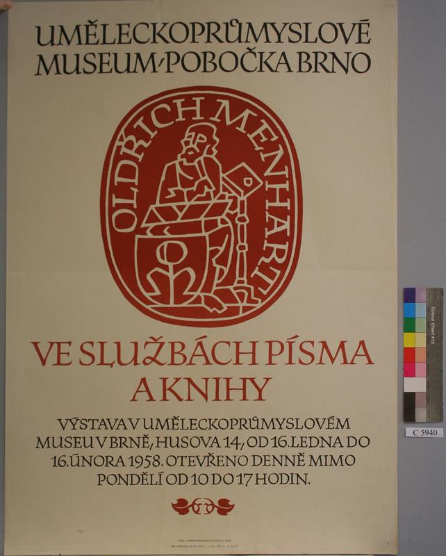 neurčený autor - Oldřich Menhart, Ve službách písma a knihy, UPM .. Brno