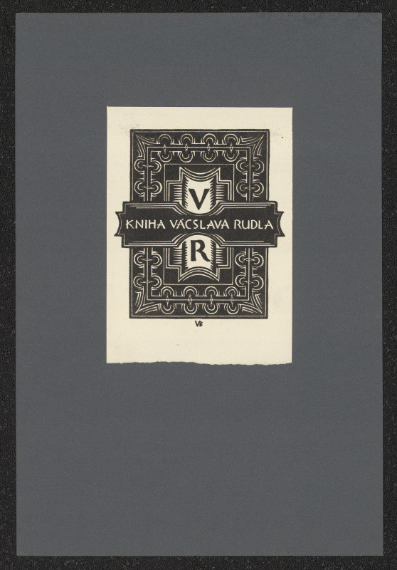 Vladislav Burda - Kniha Vácslava Rudla. in Vl. Burda: Soubor dvanácti ex libris. Původní dřevoryty 1923
